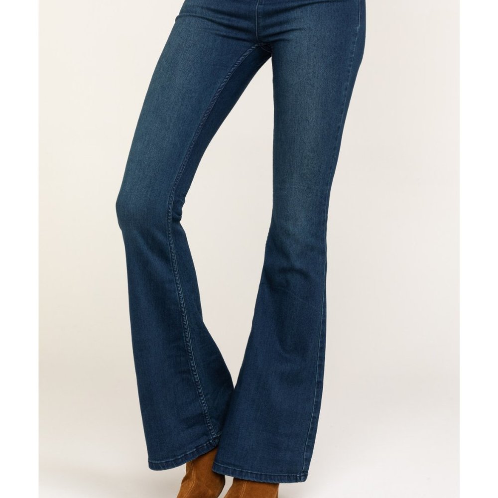 Free People Penny Pull on Flare Jeans - Size W26